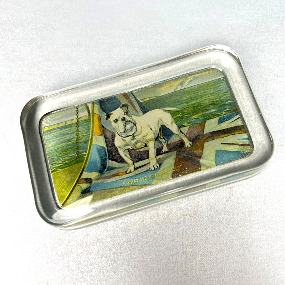 Vintage 1940s Maud Earl Bulldog Glass Paperweight New Carlton Hotel Montreal